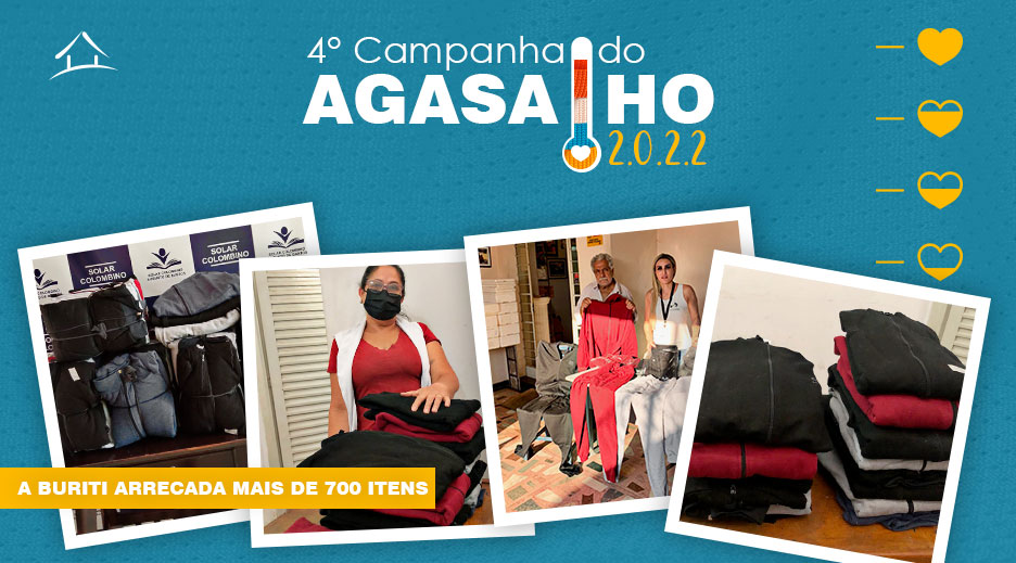 4ª  Campanha do Agasalho da Buriti arrecada mais de 700 itens